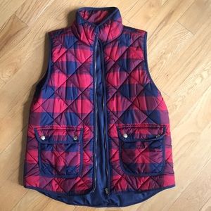Red and navy vest